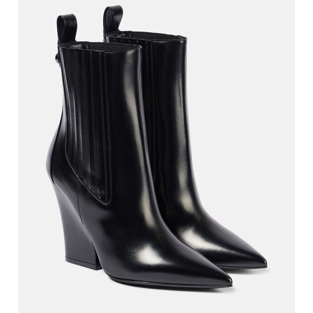 Valentino Garavani VLogo 75MM Lockette Beatle in Brushed Calfskin Boots